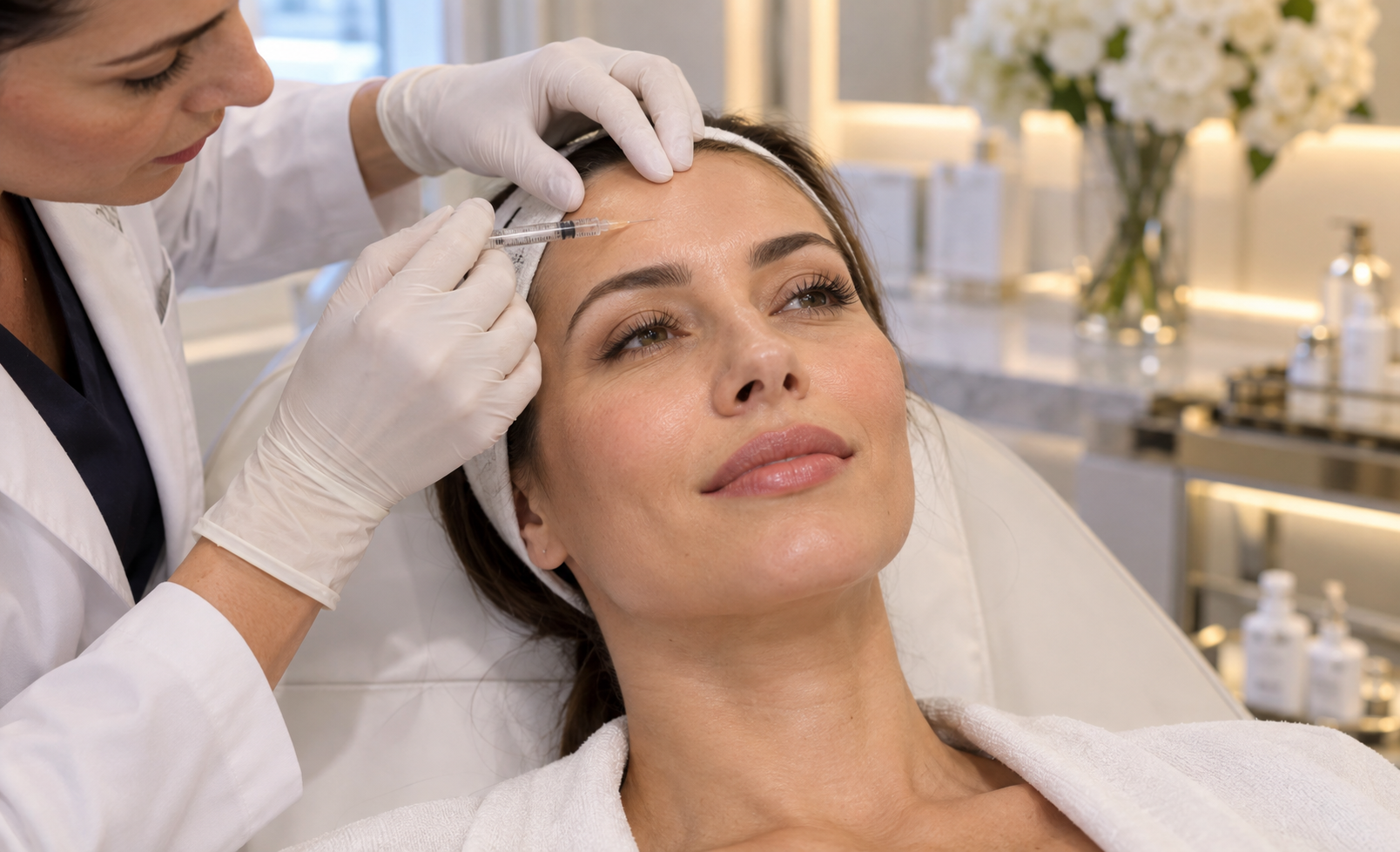 Botox treatment being performed at Chi Aesthetics in Staten Island